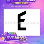 Free Alphabet Letter E Free Monogram Initial Font Free SVG - Instant Download