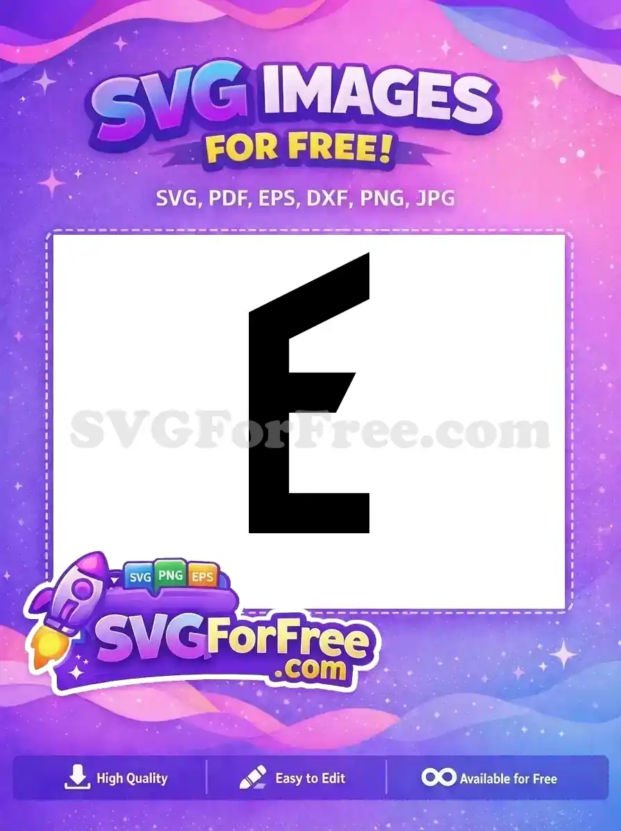 Free Alphabet Letter E Free Monogram Initial Font Free SVG