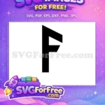 Free Bold Letter F Free Monogram Initial Fonts Free SVG - Instant Download