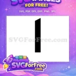 Free Modern Font Free Letter 1 Initial Free SVG - Instant Download