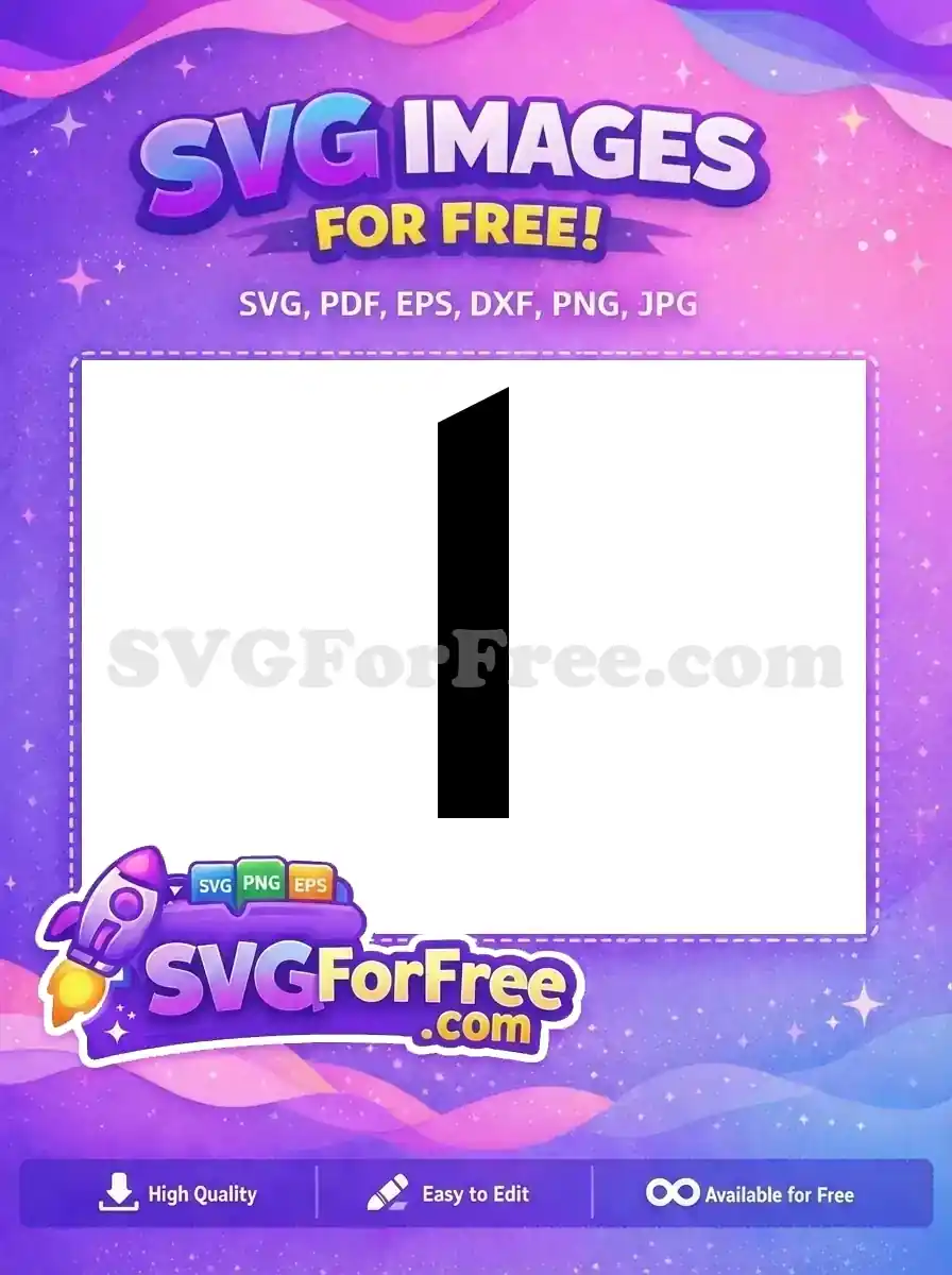 Free Modern Font Free Letter 1 Initial Free SVG