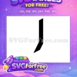 Free Font One Free Letter J Initial Free SVG - Instant Download