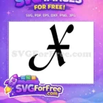 Free Letter X Free Black Font Alphabet Free SVG 2 - Instant Download