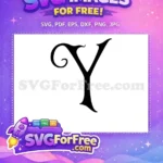 Free Swirly Initial Free Letter Y Fonts Free SVG - Instant Download