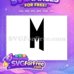 Free Black Letter M Free Initial Monogram Fonts Free SVG 2 - Instant Download
