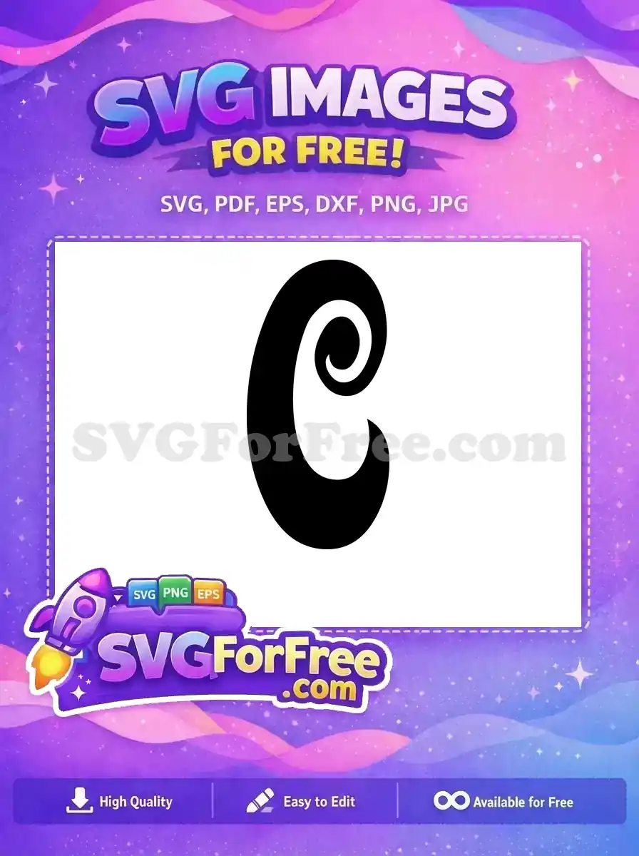 Free Swirling Black Letter Free C Initial Font Free SVG