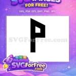 Free Letter P Bold Free Geometric Alphabet Free SVG - Instant Download