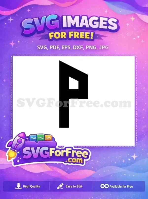 Free Letter P Bold Free Geometric Alphabet Free SVG