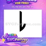 Free Letter L Bold Free Alphabet Initial Free SVG 3 - Instant Download