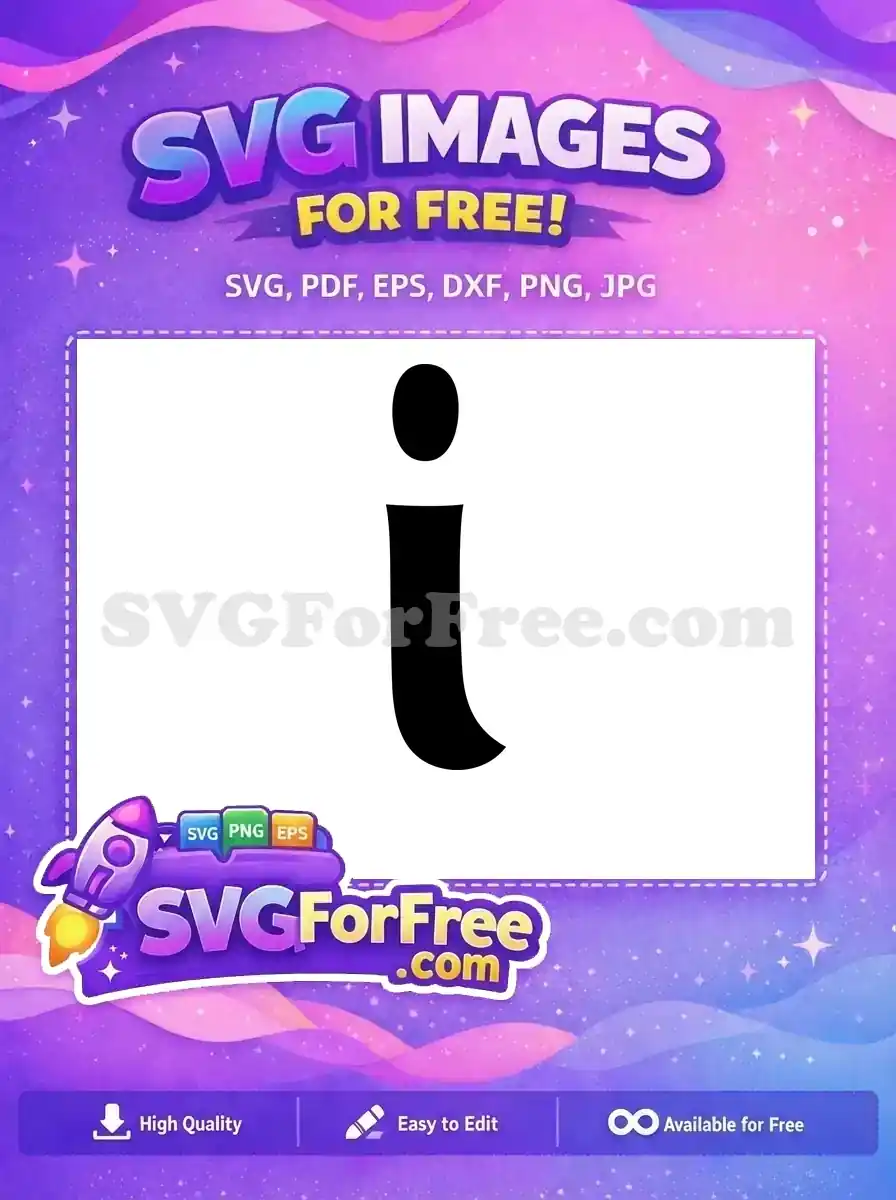 Free Black Letter I Free Initial Monogram Free SVG 2