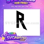 Free Roblox Letter R Free Black Font Roblox Free SVG - Instant Download