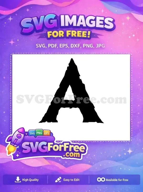 Free Rock Font Free Letter A Fonts Free SVG