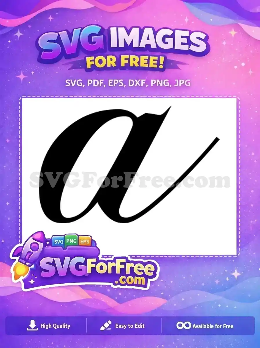 Free Black Letter A Free Calligraphy Font Alphabet Free SVG