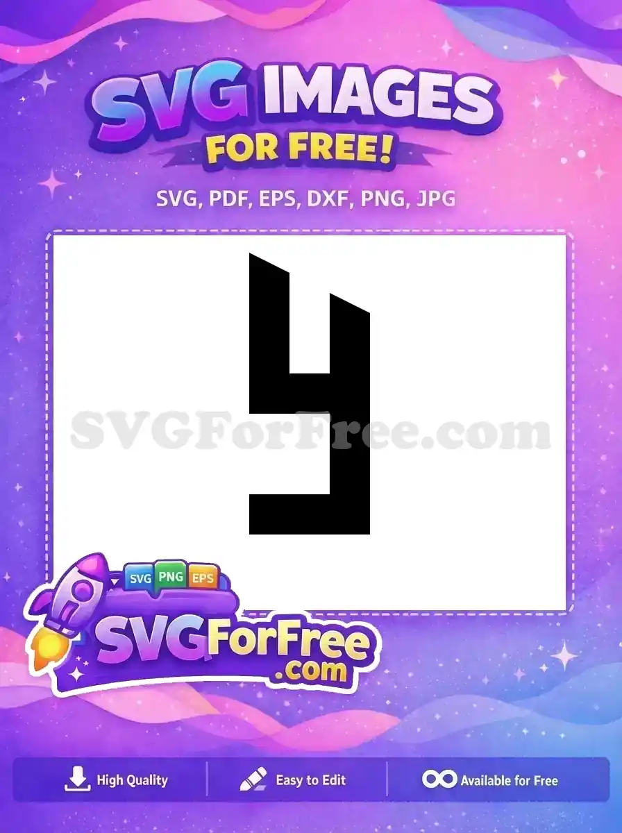 Free Black Font Free Number One Silhouette Free SVG