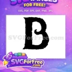 Free Distressed Edges Free Letter B Alphabet Free SVG - Instant Download