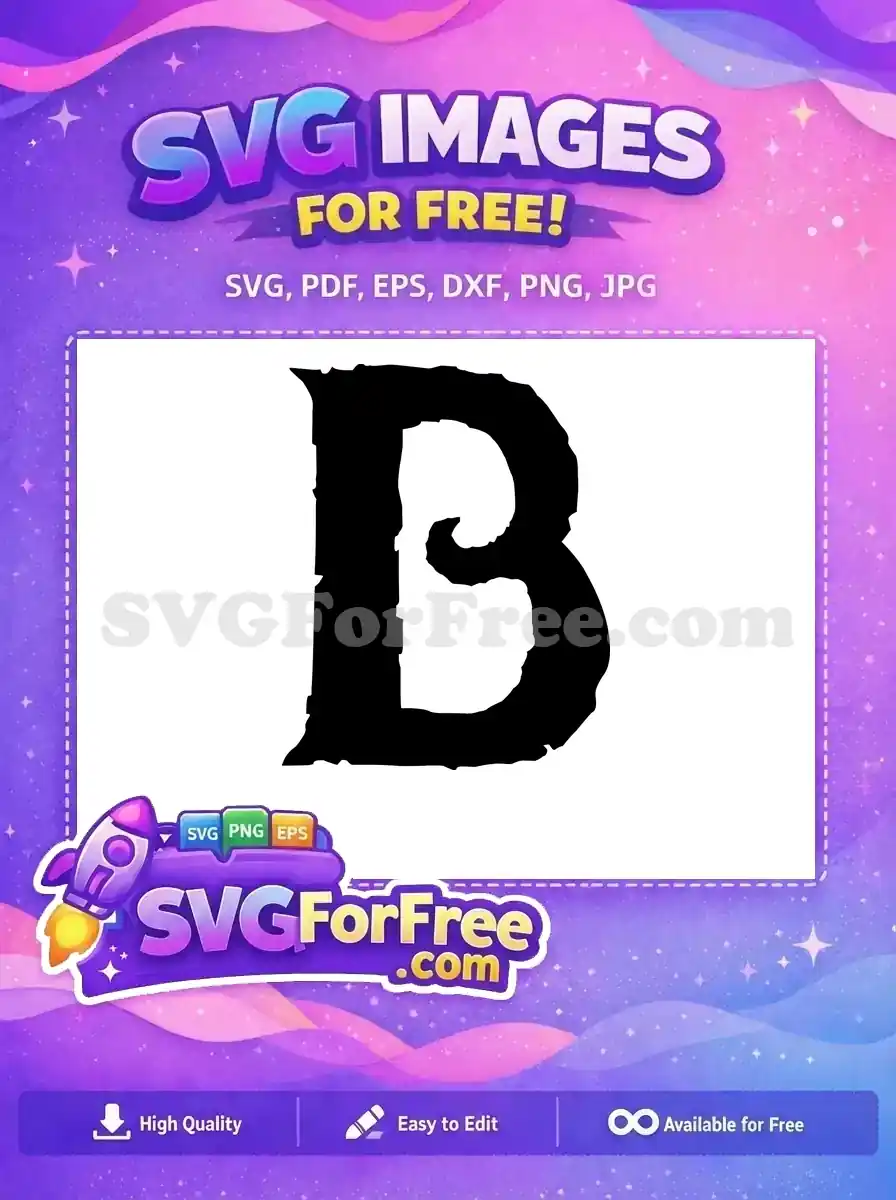 Free Distressed Edges Free Letter B Alphabet Free SVG