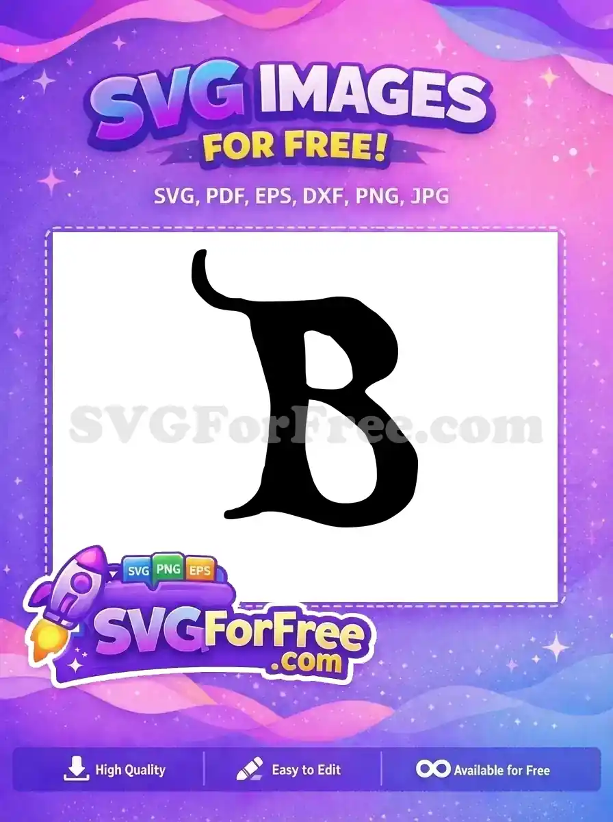 Free Black Letter B Free Initial Monogram Fonts Free SVG 3
