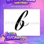Free Letter One Free Calligraphy Initial Fonts Free SVG - Instant Download