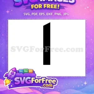 Free Black Font Free Letter Initial One Free SVG