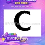 Free Letter C Free Brush Stroke Fonts Free SVG - Instant Download