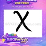 Free Black X Shape Free Bold Font Free SVG - Instant Download