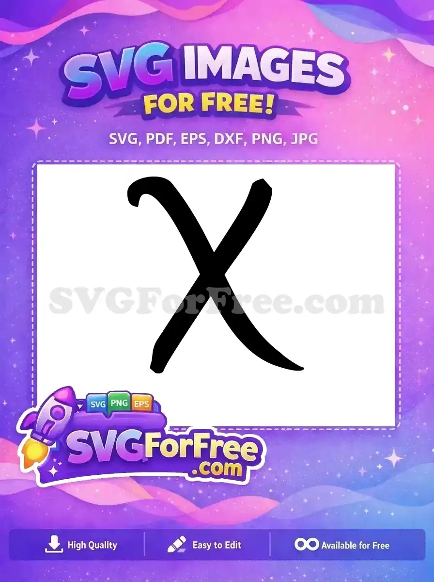 Free Black X Shape Free Bold Font Free SVG