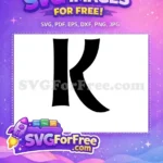 Free Bold Font Free Letter K Initial Free SVG - Instant Download