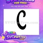 Free Bold Letter C Free Initial Monogram Fonts Free SVG - Instant Download