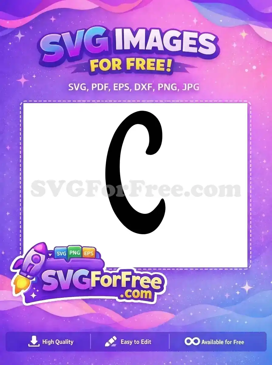 Free Bold Letter C Free Initial Monogram Fonts Free SVG
