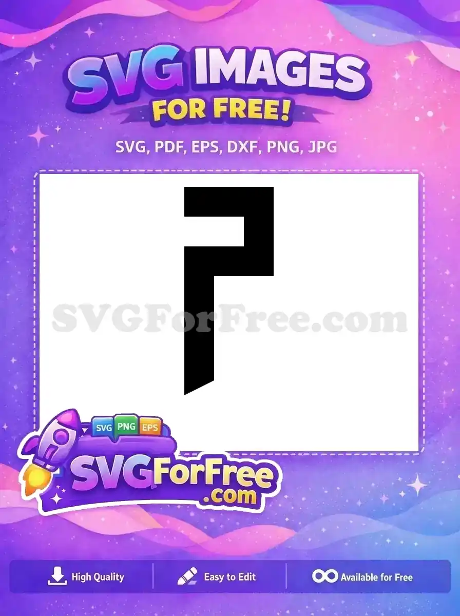 Free Block Letter Free Initial F Simple Free SVG