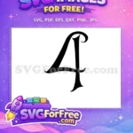 Free Black Number Four Free Fonts Number Free SVG 2 - Instant Download