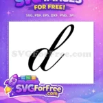 Free Letter D Free Calligraphy Initial Alphabet Free SVG - Instant Download