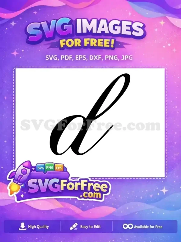 Free Letter D Free Calligraphy Initial Alphabet Free SVG