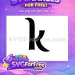Free Letter K Bold Free Alphabet Initial Free SVG - Instant Download