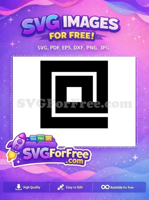 Free Square Corner Free White Shape Fonts Free SVG
