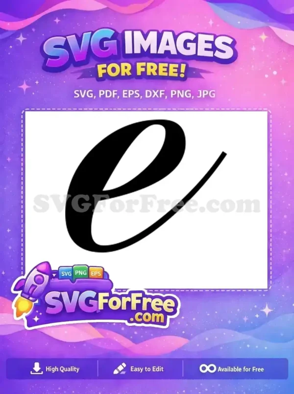 Free Letter E Free Calligraphy Initial Fonts Free SVG Free Letter E Free Calligraphy Initial Fonts Free SVG