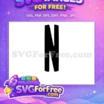 Free Bold Letter N Free Display Font Initial Free SVG - Instant Download
