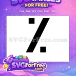 Free Black Slash Free Fonts Number One Free SVG - Instant Download