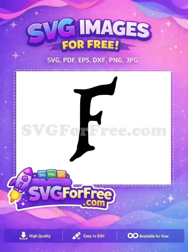 Free Blackletter Font Free Letter F Alphabet Free SVG
