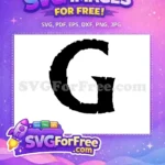 Free Distressed Edges Free Letter G Initial Fonts Free SVG - Instant Download