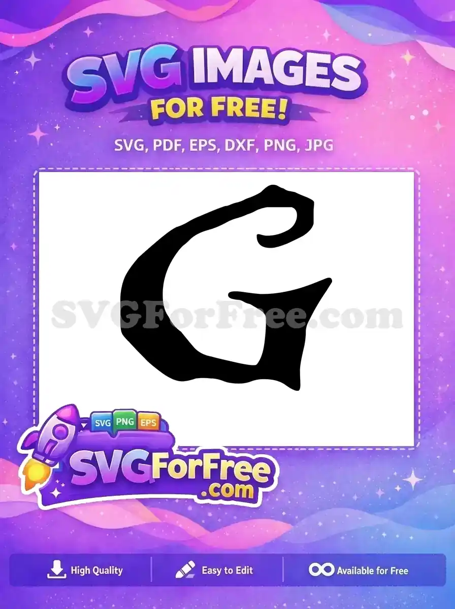 Free Letter G Bold Free Initial Alphabet Free SVG 2