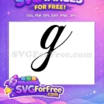 Free Letter G Free Lowercase Black Font Free SVG - Instant Download