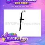 Free Black Letter F Initial Free Monogram Fonts Free SVG - Instant Download