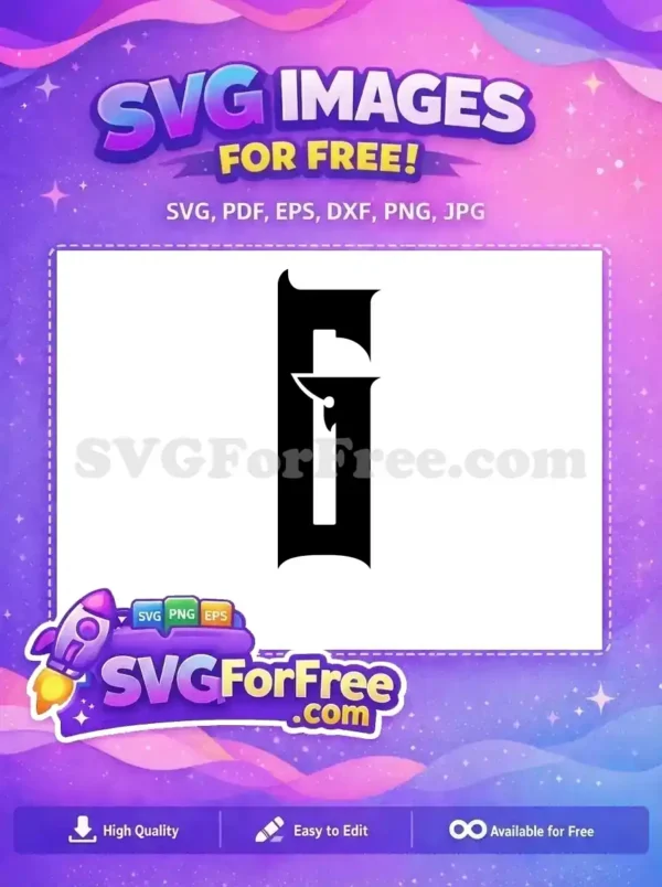 Free Blackletter Initial Free Letter I Font Free SVG Free Blackletter Initial Free Letter I Font Free SVG