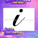 Free Lowercase Letter Free Black Italic Font Free SVG - Instant Download