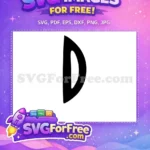 Free Black Bold Letter Free Initial D Font Free SVG - Instant Download