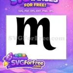 Free Black Letter M Free Bold Font Alphabet Free SVG 2 - Instant Download