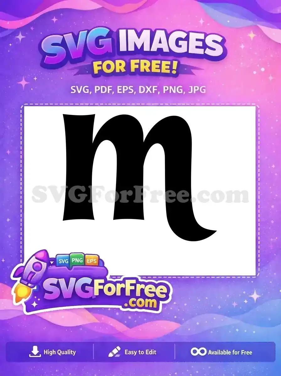 Free Black Letter M Free Bold Font Alphabet Free SVG 2