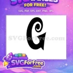 Free Swirling Font Free Letter G Alphabet Free SVG - Instant Download