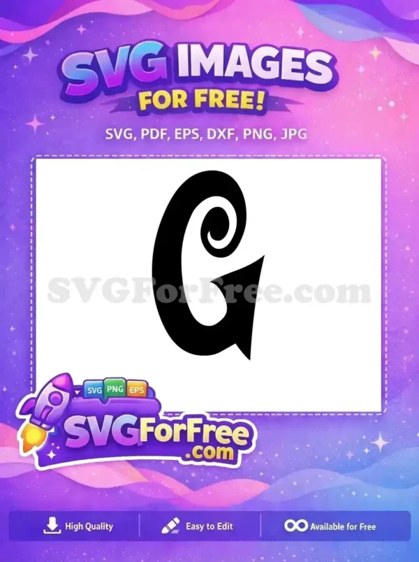 Free Swirling Font Free Letter G Alphabet Free SVG